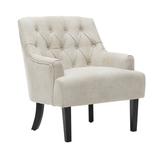 Cream tufted online accent chair